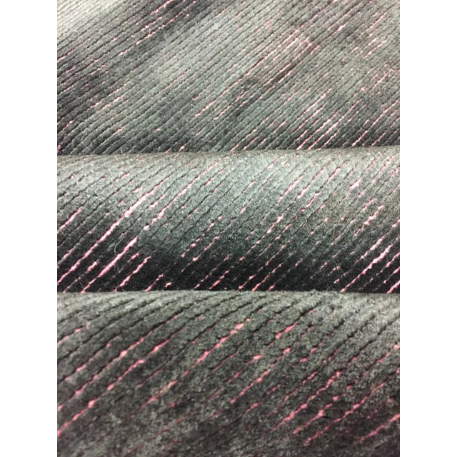 Contemporary Simplicity Chocolate & Fuchsia Fringe Rug - 6' X 10' For Sale - Image 3 of 8