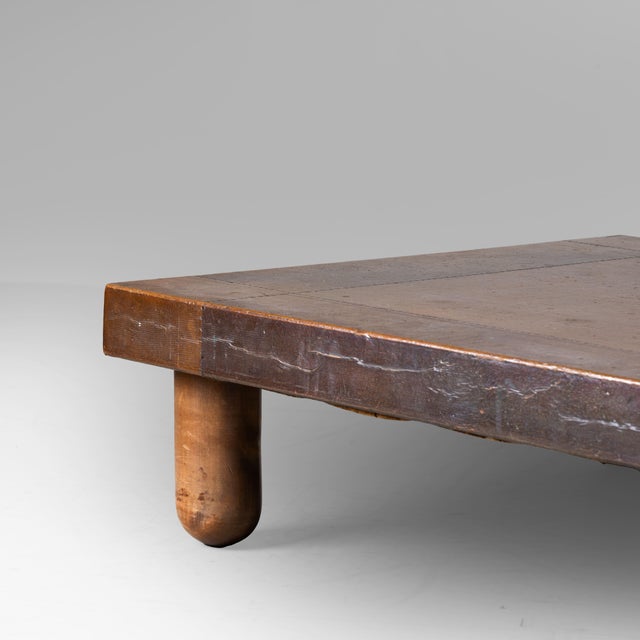 Leather Coffee Table by Lorenzo Burchiellaro, 1970s For Sale - Image 6 of 11