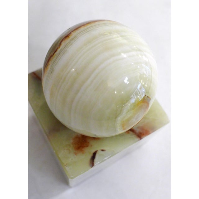 Mid-Century Italian Modernist Sculptural Bookends in Onyx, 1950s, Set of 2 For Sale - Image 9 of 15