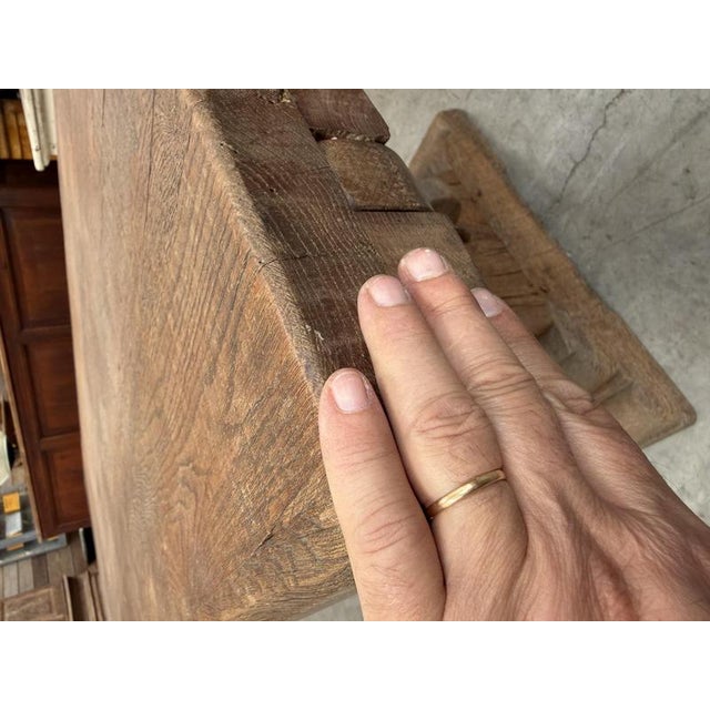 Wood Monastery‑Style Oak Table, 1960s For Sale - Image 7 of 14