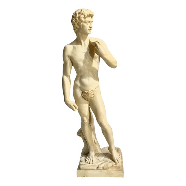 Vintage Italian David Statue Sculpture | Classical Roman Figural Decor For Sale