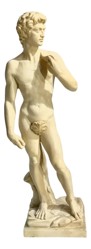 Vintage Italian David Statue Sculpture | Classical Roman Figural Decor