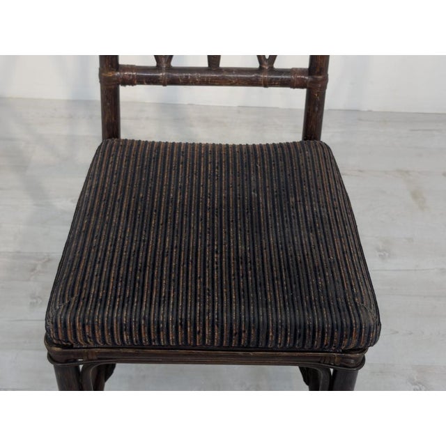 Vintage Chippendale Style Rattan Chair, 1950s For Sale - Image 9 of 16
