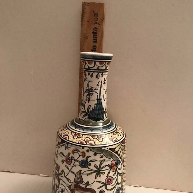 Vintage MCM Hand Painted Nazari Ceramic Vase Portugal For Sale In Houston - Image 6 of 7
