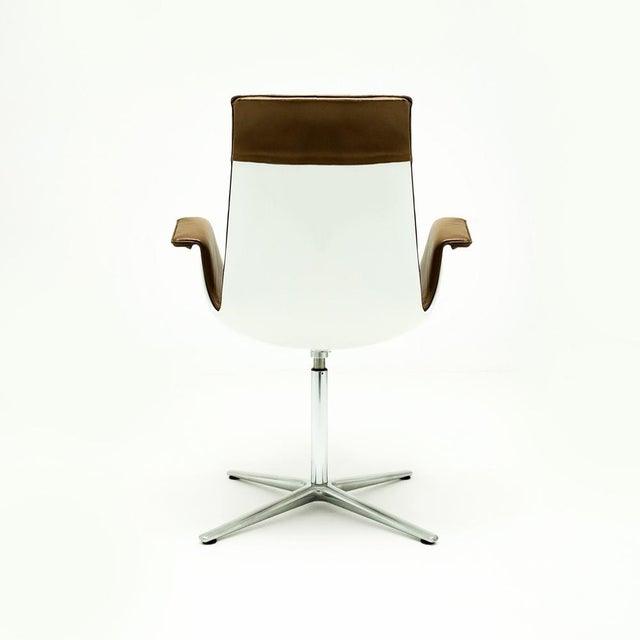 Brown Limited Edition FK 6728 High Back Armchairs in Cognac Leather by Preben Fabricius & Jørgen Kastholm for Walter Knoll, 1990s, Set of 10 For Sale - Image 8 of 16