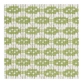 Sample - Schumacher Hickox Indoor/Outdoor Fabric in Leaf For Sale