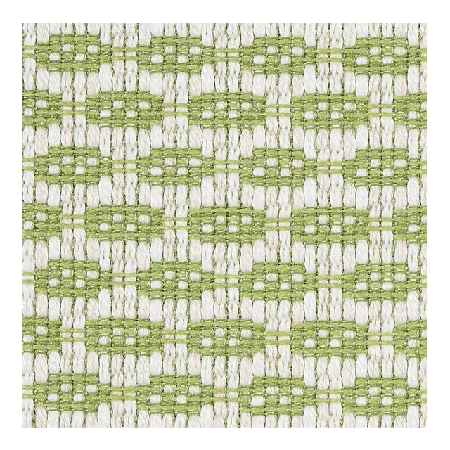 Sample - Schumacher Hickox Indoor/Outdoor Fabric in Leaf For Sale