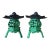 Pair of Vintage Regency Painted Cast Iron Pagoda Garden Lanterns For Sale