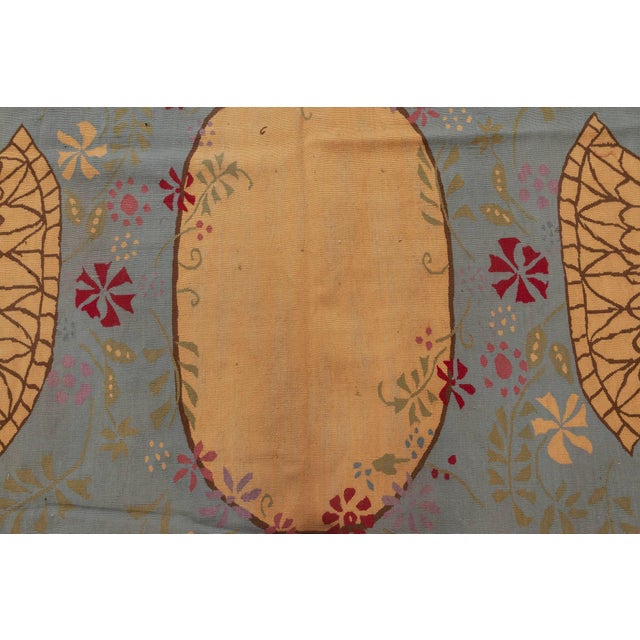 Contemporary Abusson Style Floral Wool Rug by Thomas Jayne for Doris Leslie Blau For Sale - Image 4 of 8