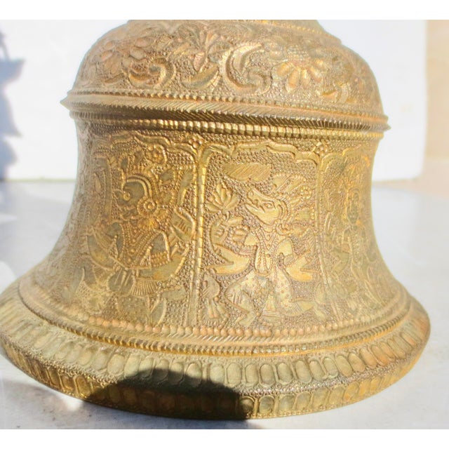 Metal Bronze Hindu Temple Bell For Sale - Image 7 of 15