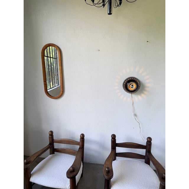 Ceramic Wall Light in the style of Pelletier, 1960s For Sale - Image 10 of 18
