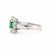 Vintage Emerald & Diamond Halo Gold Ring - 1970s, Size 6 For Sale - Image 6 of 6
