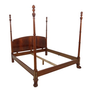 Baker King Size Clawfoot Mahogany Poster Bed For Sale