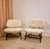 A pair of iconic TeVe-chairs by Alf Svensson for Ljungs industrier, Sweden mid-1900s. Reupholstered in Maison Pierre Frey-...