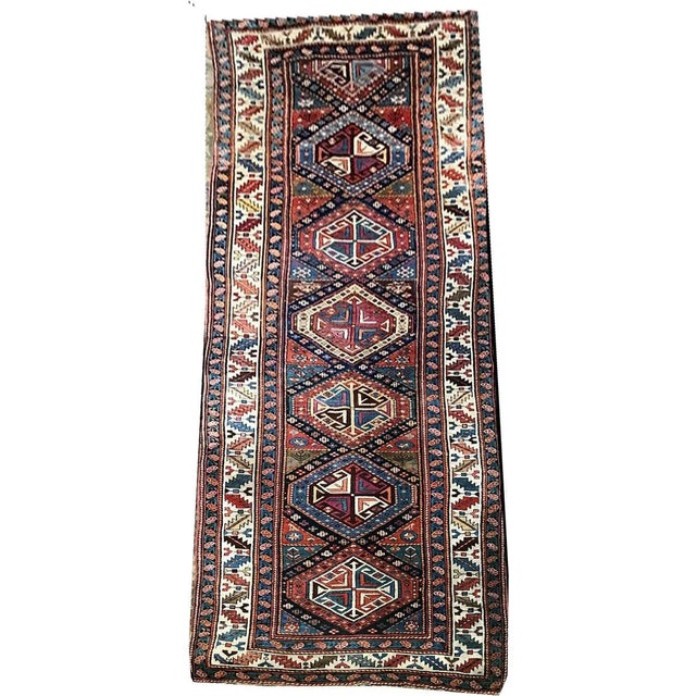 Blue 1900s Antique Caucasian Shirvan Rug For Sale - Image 8 of 8