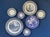 Blue Vintage Blue & White Decorative Plates- Set of Seven For Sale - Image 8 of 9
