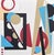 Somersault by Amy Hutcheson | Paper collage on wood cradle abstract geometric shapes For Sale