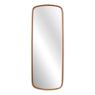 Mid-Century Gold and Red Mirror, 1960s For Sale