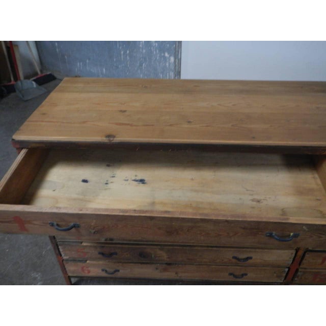 Brown Industrial Chest of Drawers, 1960s For Sale - Image 8 of 12