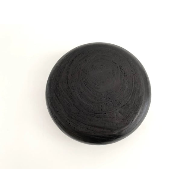 Ebony Ebonized Wood Artisan Crafted Wood Bowl For Sale - Image 8 of 9