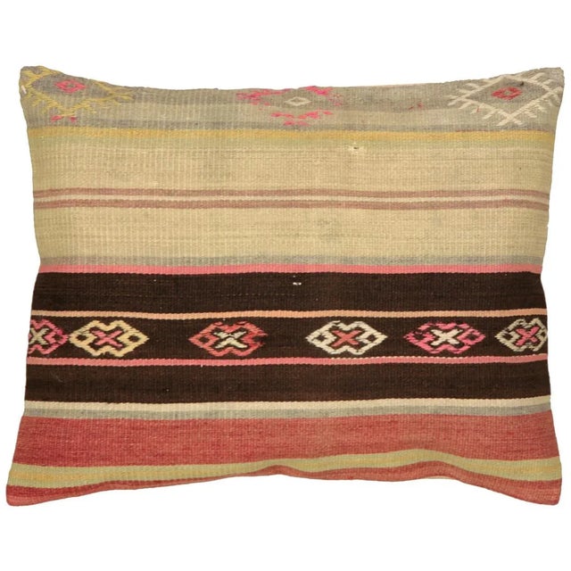 Traditional 1960s Turkish Kilim Pillow For Sale - Image 3 of 3
