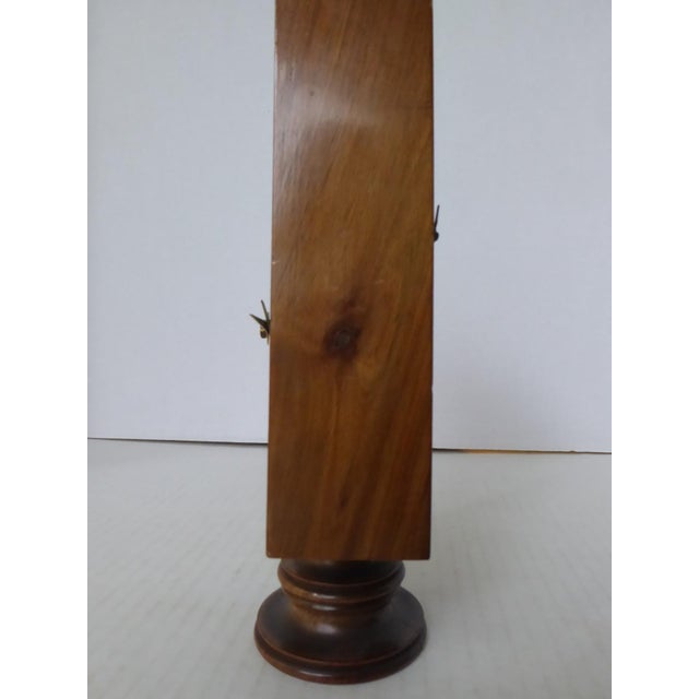 Mid-Century Modern Copper Enameld Face and Wood Table / Mantel Clock, Spain 1950s For Sale - Image 3 of 12