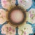 Prussia Plate and Bowl Set Hand Painted Vibrant Blue Border With Gold Accents For Sale - Image 9 of 16