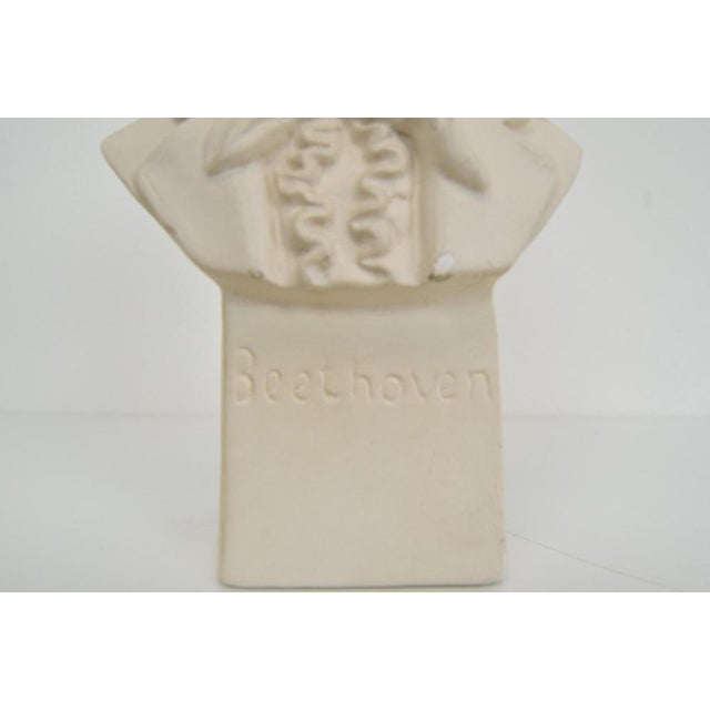 Plaster Bust of Ludwig van Beethoven, 1950s For Sale - Image 11 of 14