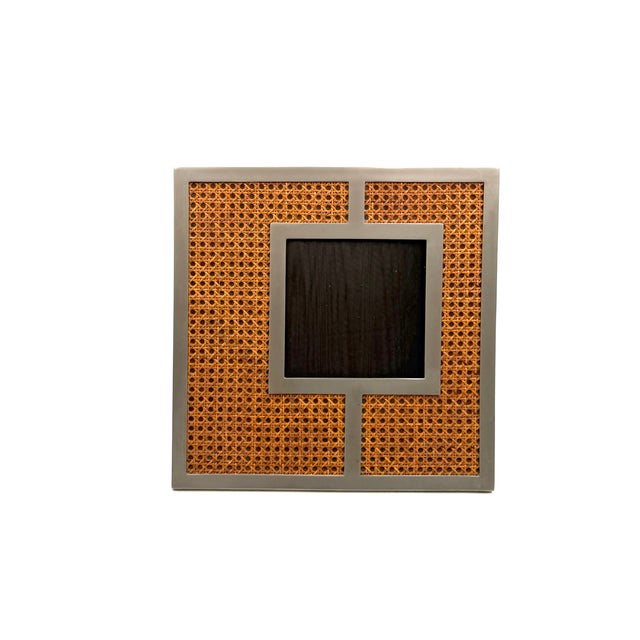 Mid-Century Vienna Straw Picture Frame, Italy, 1970s For Sale - Image 6 of 13