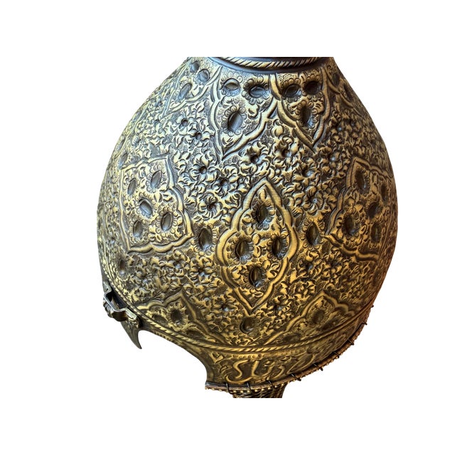 Metal Hand Forged Historical Brass Helmet For Sale - Image 7 of 14