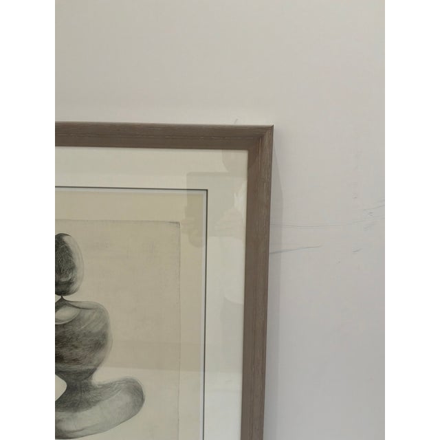 Soicher Marin Sculpture IV. Black Sculpture Silhouette. Taupe Frame. Original Retail $1141. Showroom floor sample.