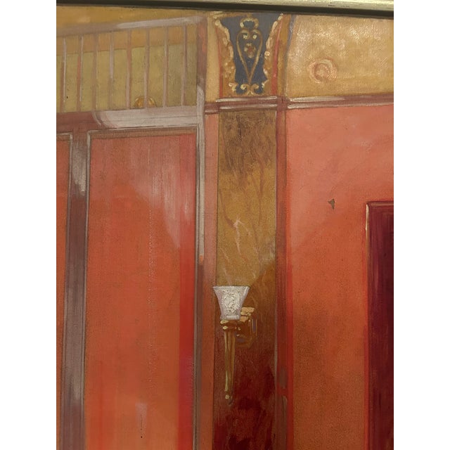 Original Painting of Elegant Interior Bathroom Dressing Room For Sale - Image 4 of 7