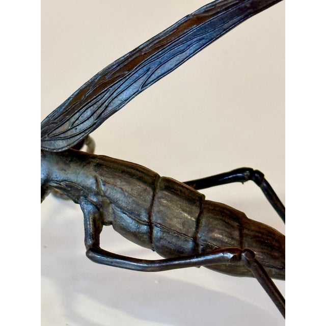 Large Japanese Articulate Bronze Praying Mantis Jizai Yasunosuke Ryubundo VI For Sale - Image 10 of 14