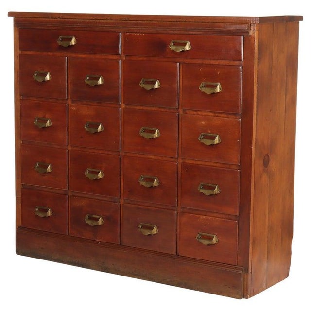 Antique Cherry 18-Drawer Apothecary Cabinet Circa 1850 For Sale - Image 6 of 16