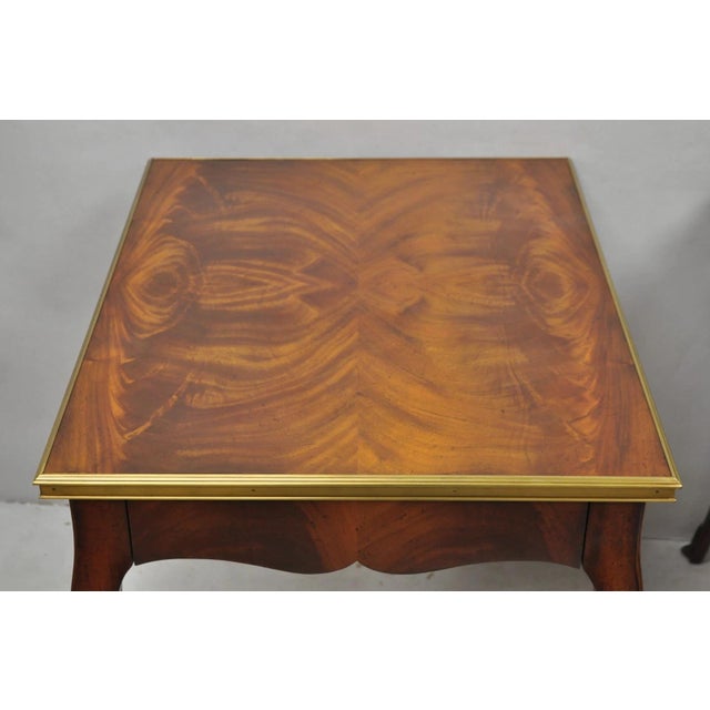 Late 20th Century Ralph Lauren Noble Estate French Louis XV Mahogany One Drawer End Table - A Pair For Sale - Image 12 of 18