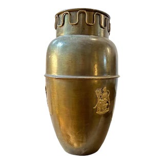 1950s Mid-Century Modern Brass Italian Umbrella Stand in the Manner of Gio Ponti For Sale