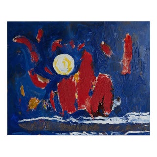 Isabel Serrahima, Moonlit Seascape, Oil Painting For Sale