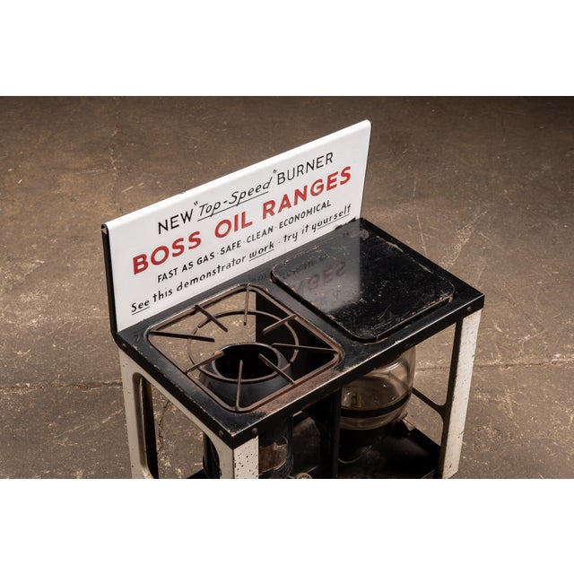 Vintage "Boss" Oil Ranges in-Store Point-of-Sale Display For Sale In Chicago - Image 6 of 10