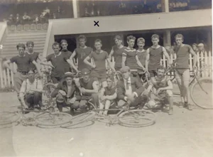 Vintage Early Bicycle Racing Group Photograph