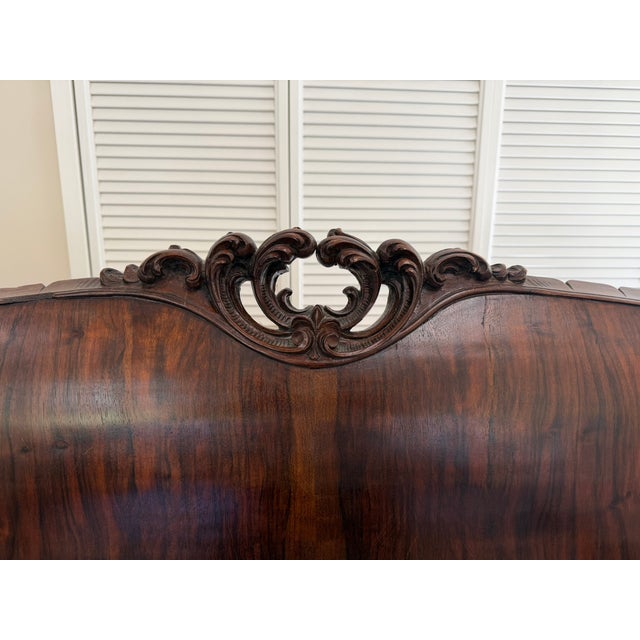 Wood Early 20th-Century Italian Antique Bed Frame For Sale - Image 7 of 9