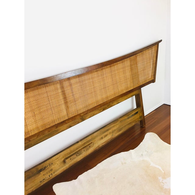 Vintage 1960s Nakashima Wood & Woven Cane King Headboard / Daybed Chairish