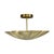 Minimalism Brass Scalloped Semi-Flush Mount Ceiling Light Handmade Brass For Sale - Image 3 of 6