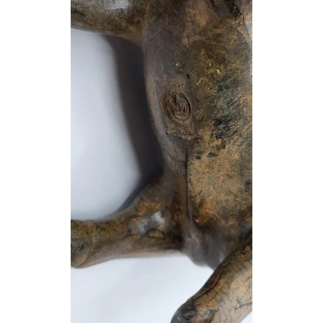 Pierre Chenet, Pig with Brown Patina, 2000s, Bronze For Sale - Image 5 of 6