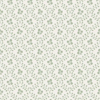 SAMPLE - Boråstapeter Idun Wallpaper In Green For Sale