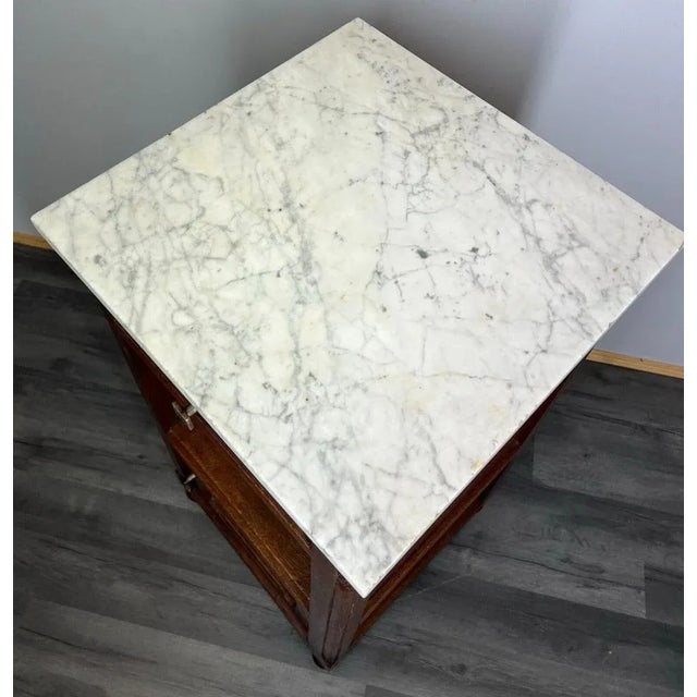 Wood Carved French Bedside Table For Sale - Image 7 of 12