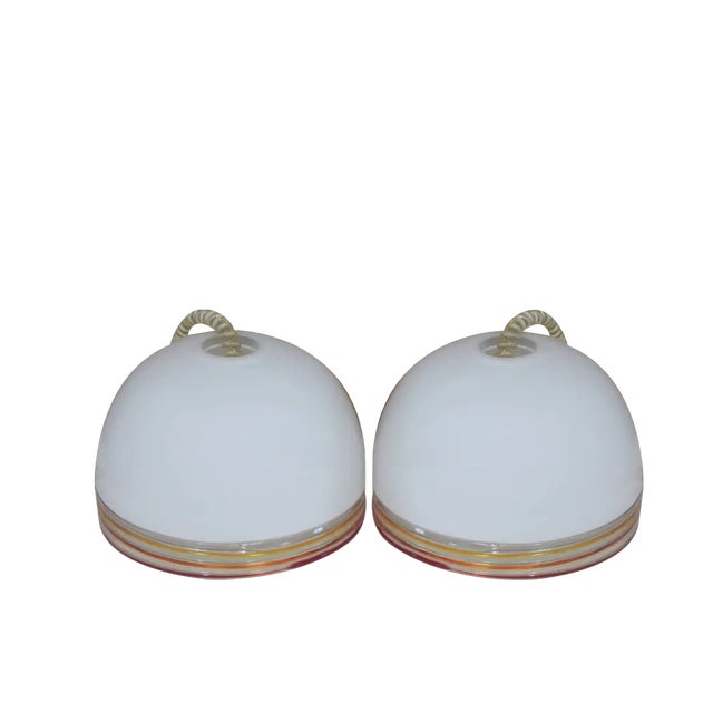 Semi-Trans Chandeliers Leukos from Leucos, 1970s, Set of 2 For Sale