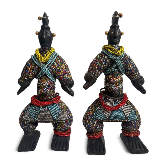 Mid 20th Century Vintage Beaded Namji Doll Chad For Sale - Image 5 of 5