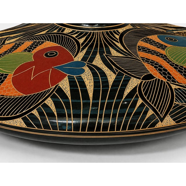 Pedro Guerrero Nicaraguan Chorotega Hand-Carved Ceramic Fish Bud Vase For Sale - Image 17 of 18