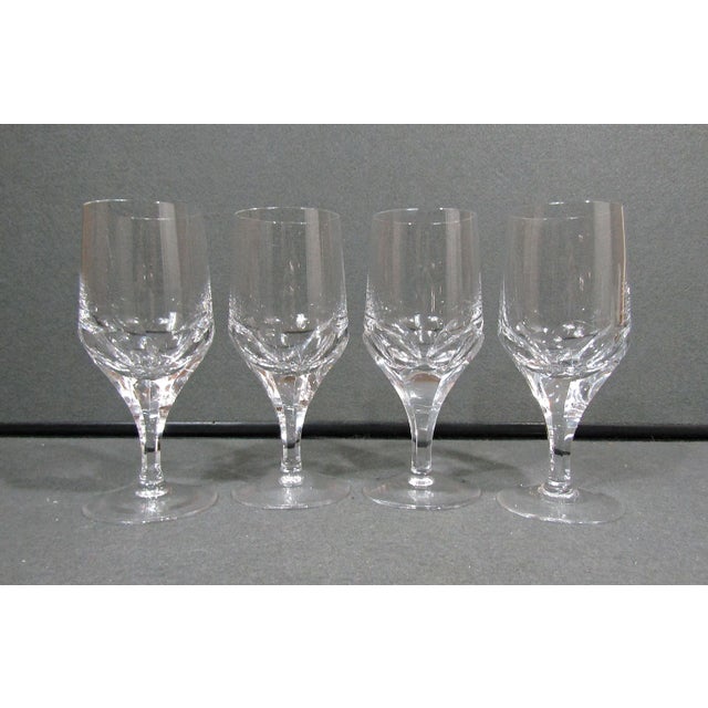 Vintage Josair Napoleon Cut Crystal Wine Glasses, Set of 4, 5 7/8 In For Sale - Image 9 of 9