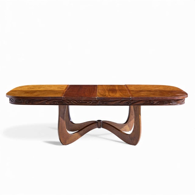 Witco Style Pulaski Oceanic Mid Century Dining Table with 2 Leaves This table measures: 66 wide x 44 deep x 29.5 inches...